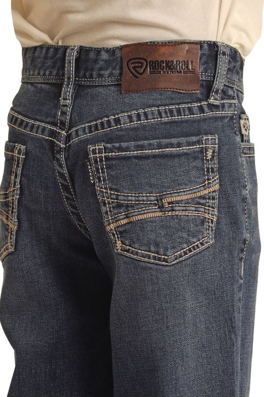 HB0BD03080 BOY&#39;S HOOEY BY ROCK &amp; ROLL RAISED DENIM BOOTCUT JEAN