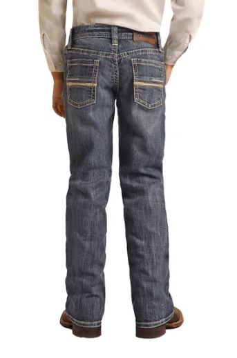 RRBD0BRYWJ BOY'S ROCK&amp;ROLL REGULAR FIT BOOTCUT JEANS