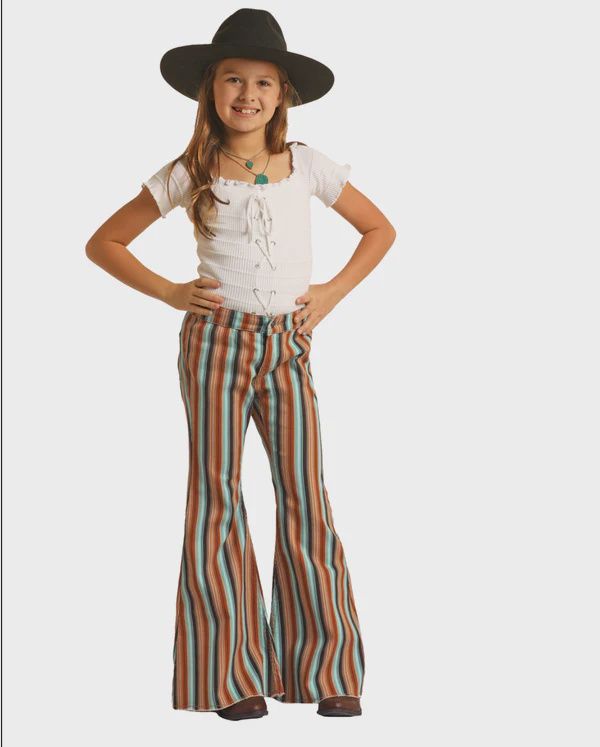 RRGD7PRZQX GIRL&#39;S ROCK &amp; ROLL STRIPED FLARE