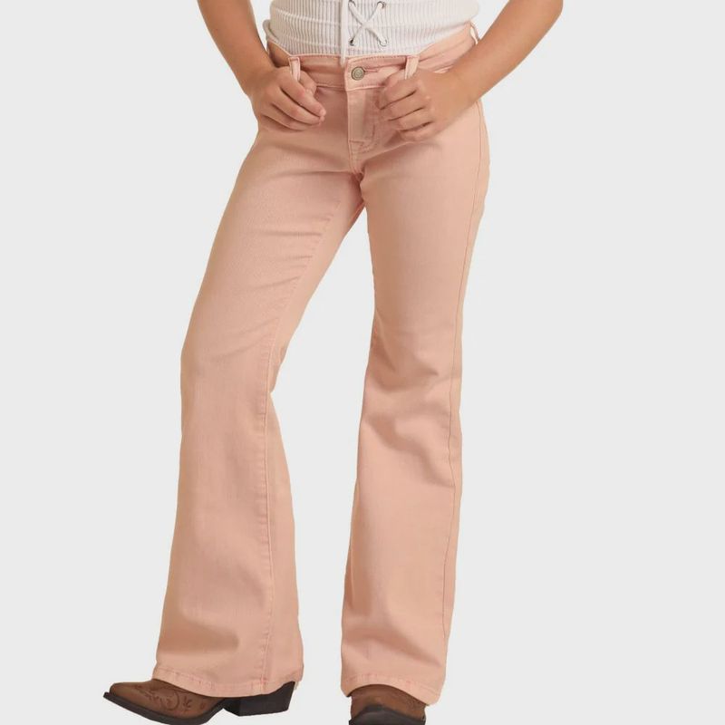 BG6PD03536 GIRL&#39;S ROCK &amp; ROLL PINK BUTTON FLARE