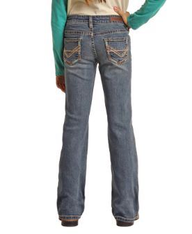 BG4MD02553 GIRL&#39;S ROCK &amp; ROLL MEDIUM VINTAGE WASH BOOTCUT JEAN