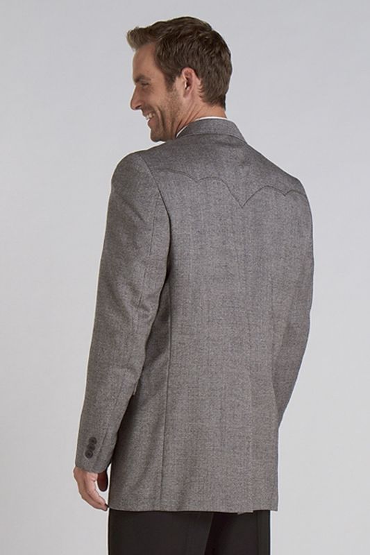 CC1032-61 MEN'S CIRCLE S GREY PLANO WESTER SPORT JACKET
