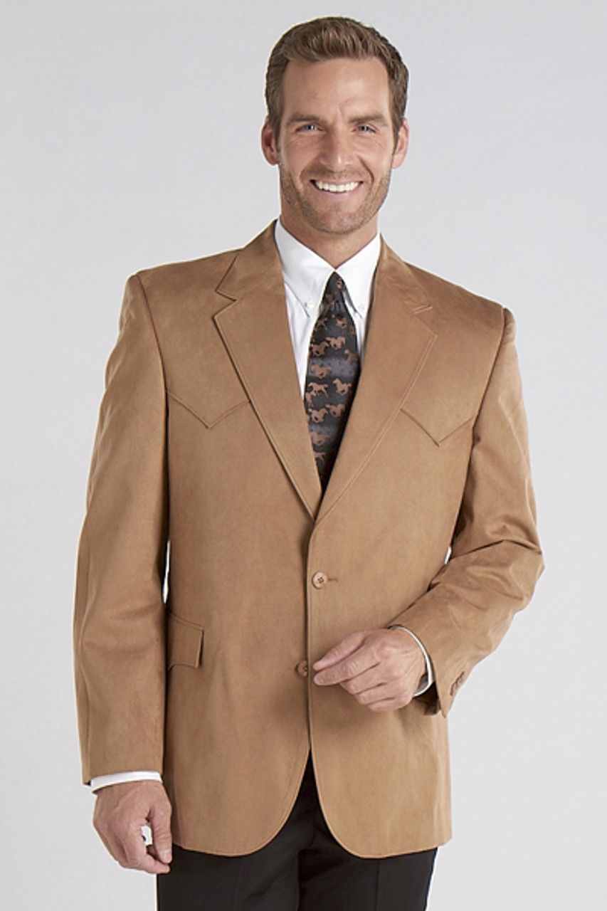 CC4625 MEN&#39;S CIRCLE S MICRO SUEDE WESTERN SPORT JACKET