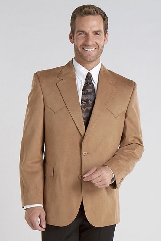 CC4625 MEN&#39;S CIRCLE S MICRO SUEDE WESTERN SPORT JACKET