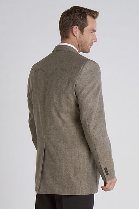 CC1032-F1-58 MEN'S CIRCLE S BROWN WESTERN SPORT JACKET