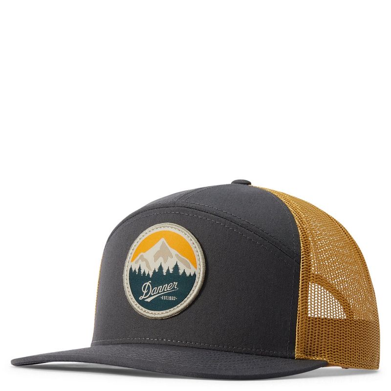 90671 DANNER CHARCOAL &amp; GOLD TRUCKER CAP