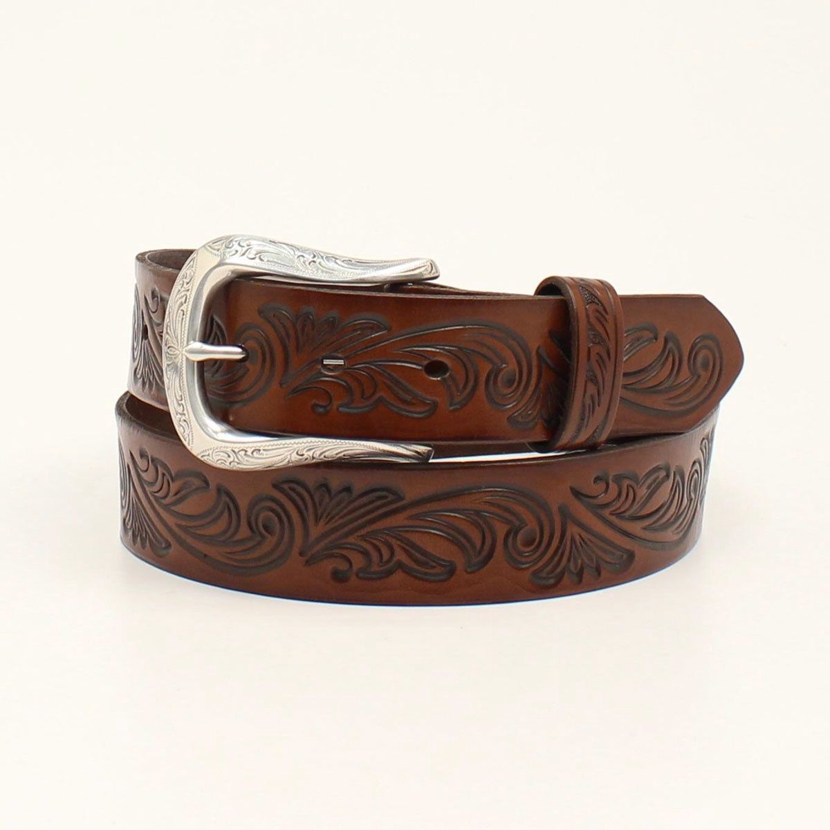 A1533802 WOMEN&#39;S ARIAT BROWN LEATHER BELT