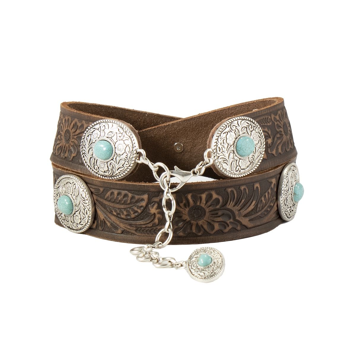 N320000502 WOMEN&#39;S NOCONA FLORAL EMBOSSED TQ BELT