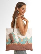 BU43X03605 ROCK &amp; ROLL TOTE WITH WOVEN STRAP