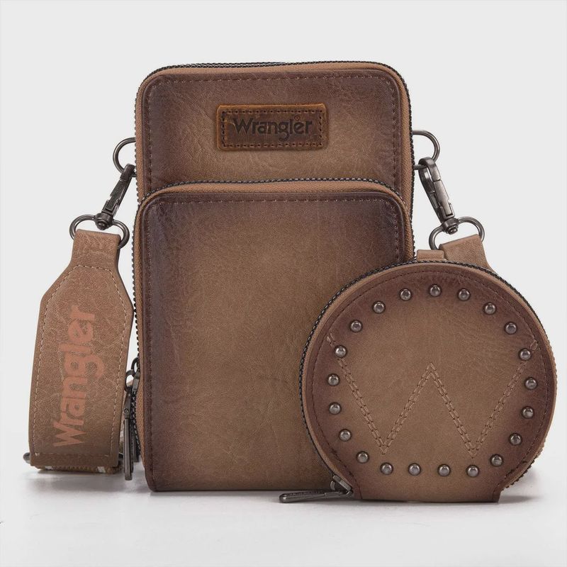 WG117-207 WRANGLER CROSSBODY CELL PHONE PURSE W/ COIN POUCH