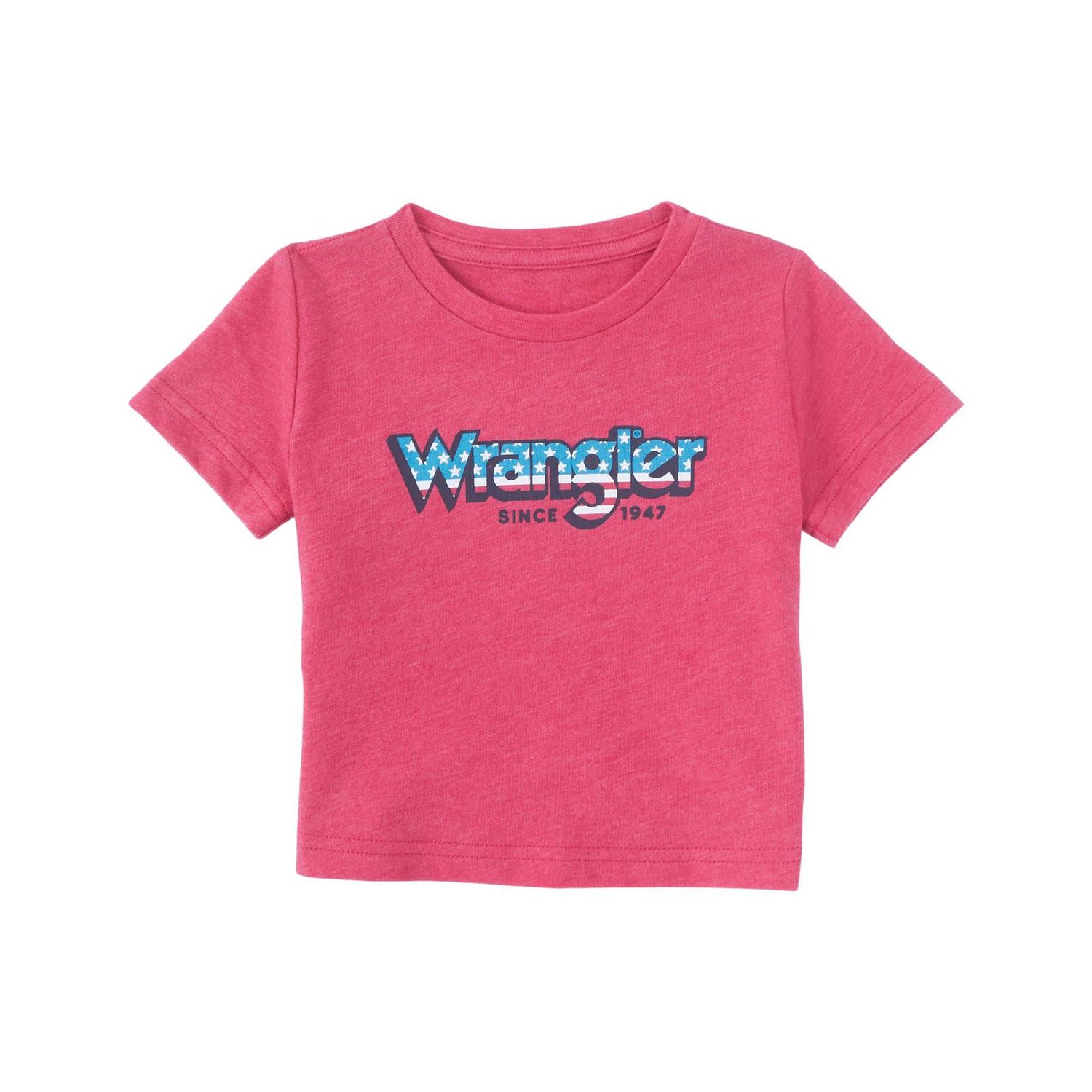 2347241 BABY GIRL WRANGLER PINK HEATHER LOGO SHORT-SLEEVE TEE