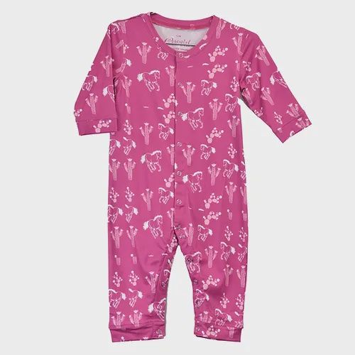 826071 INF HORSE PINK ROMPER