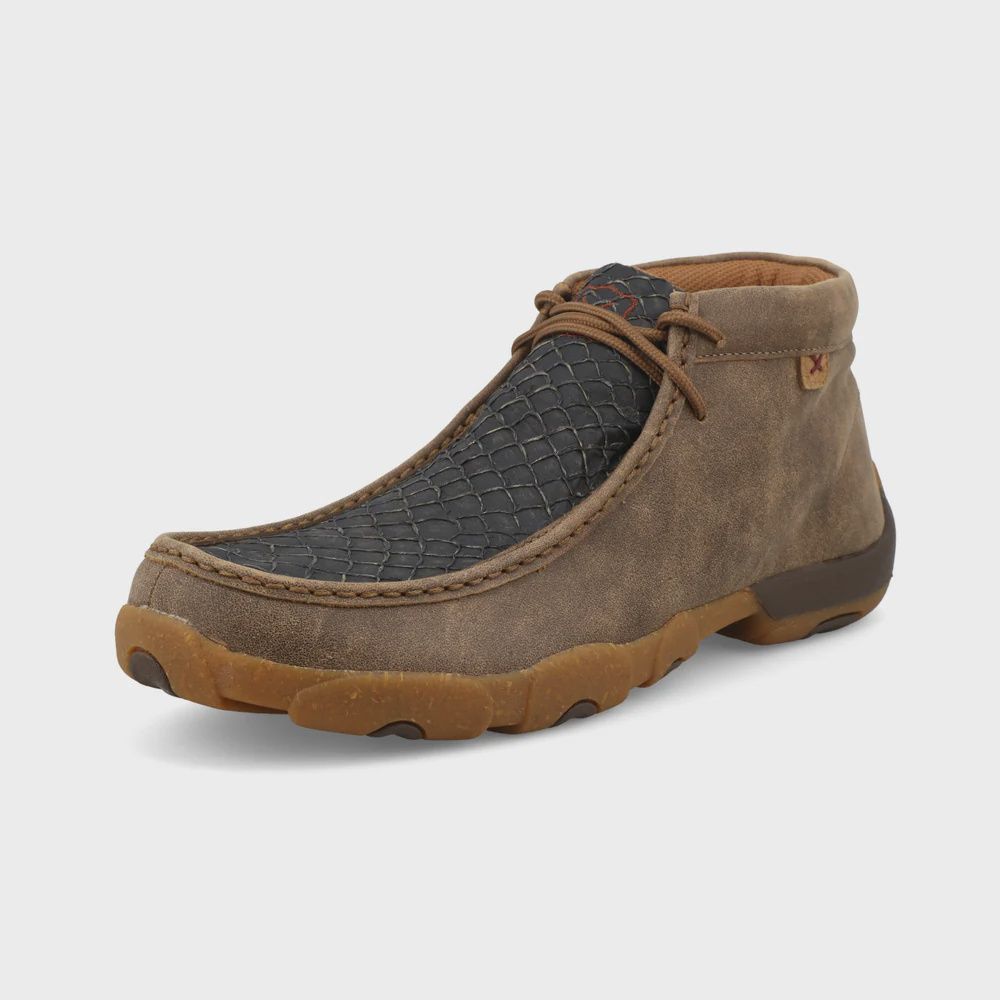 MDM0101 MEN&#39;S TWISTED X BOMBER &amp; BLACK PIRARUCU DRIVING MOCS