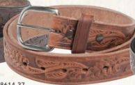 8614-37 MEN&#39;S GINGERICH  1 1/2&quot; LEAF TOOLED  BELT