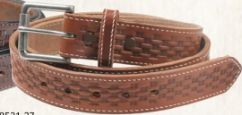 8531-37 MEN&#39;S GINGERICH 1.5&quot; BASKET WEAVE LEATHER BELT