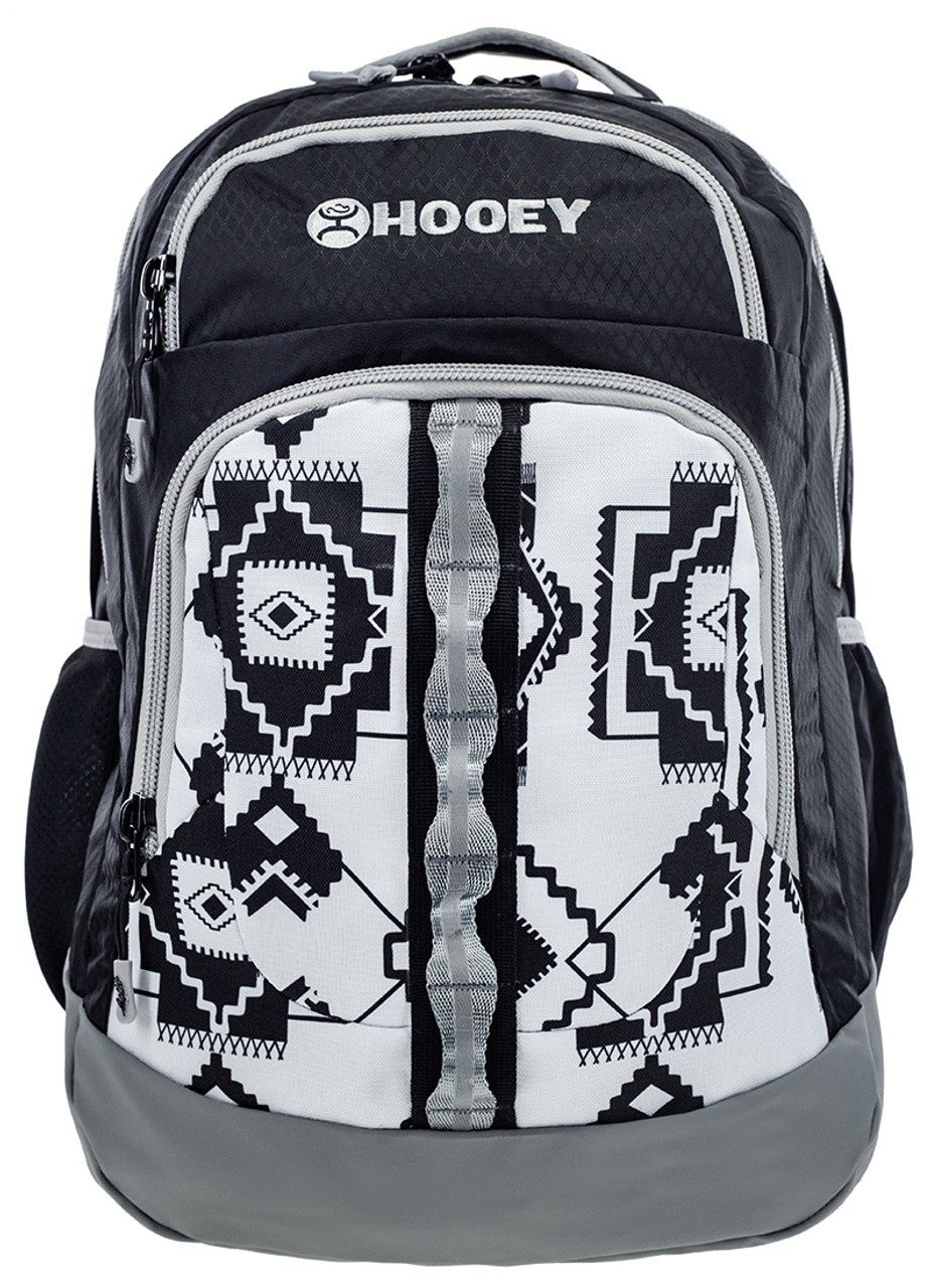 BP064BKWH HOOEY &quot;OX&quot; BLACK &amp; WHITE W/ AZTEC BACKPACK