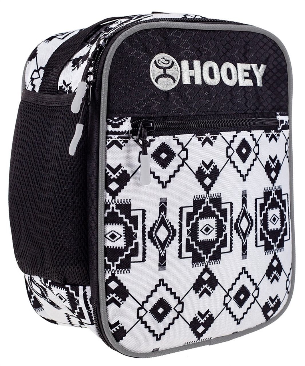 HLB005-WHBK HOOEY WHITE &amp; BLACK AZTEC LUNCH BOX