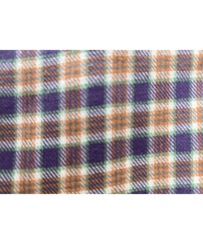 BPL05 INFANT SHEA BABY ORANGE/PURPLE PLAID L/S SNAP
