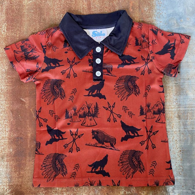 POLO02 TODDLER SHEA BABY RUST INDIAN POLO