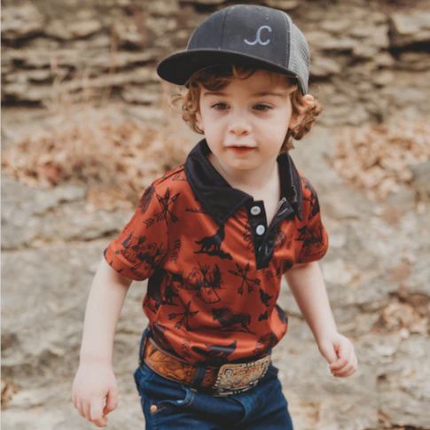 POLO02 TODDLER SHEA BABY RUST INDIAN POLO