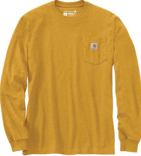 K126-Y43 MEN&#39;S CARHARTT LOOSE FIT HEAVYWEIGHT LONG-SLEEVE POCKET T-SHIRT