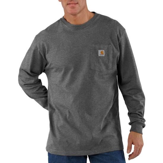 K126-CRH MEN&#39;S CARHARTT LOOSE FIT HEAVYWEIGHT LONG-SLEEVE POCKET T-SHIRT
