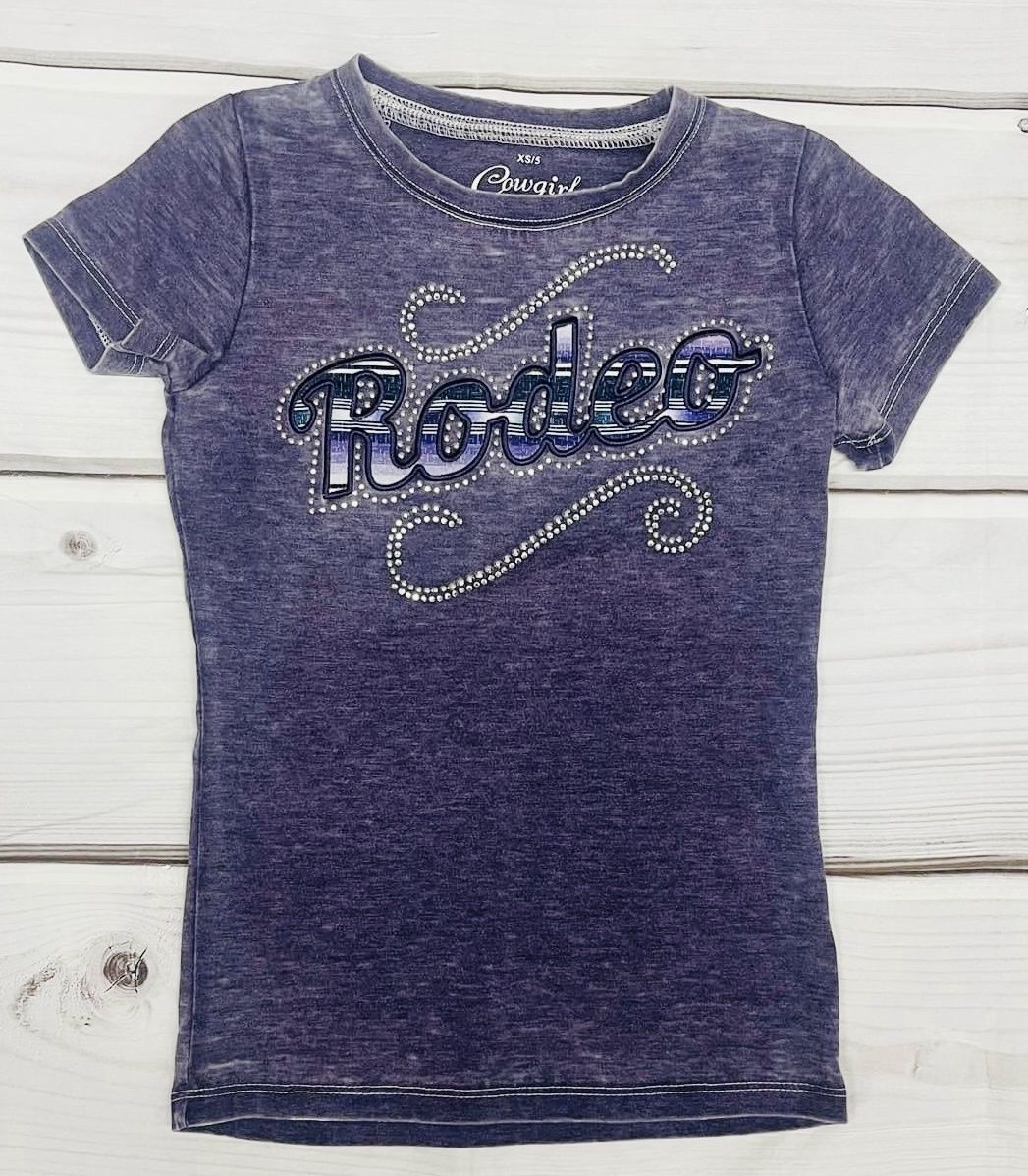 435820-191 GIRL&#39;S COWGIRL HARDWARE SASSY RODEO S/S TEE