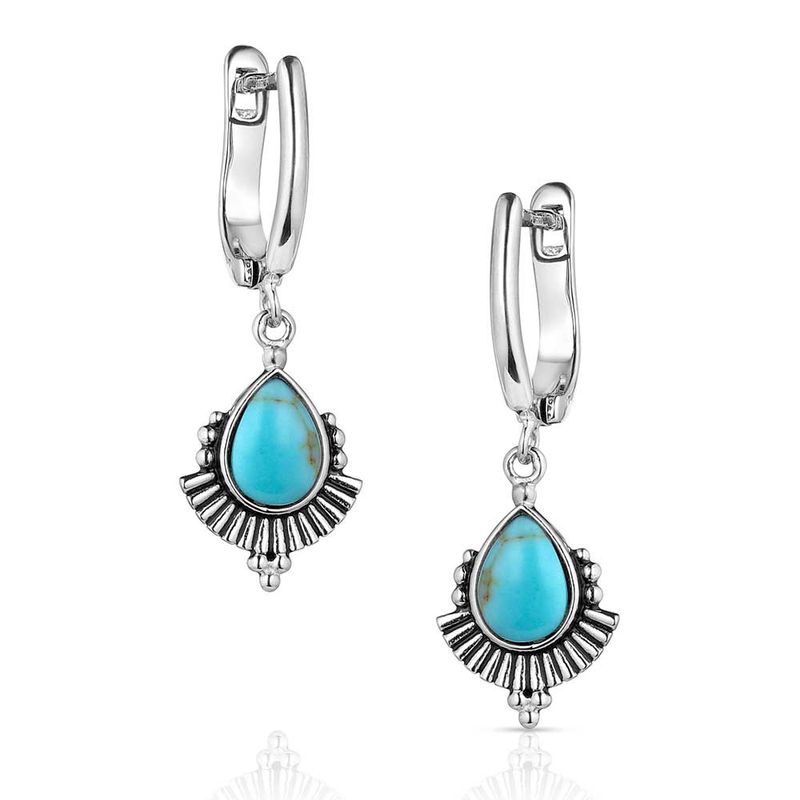 ER5774 MONTANA SILVERSMITHS SIMPLE FLOURISH TURQUOISE EARRINGS