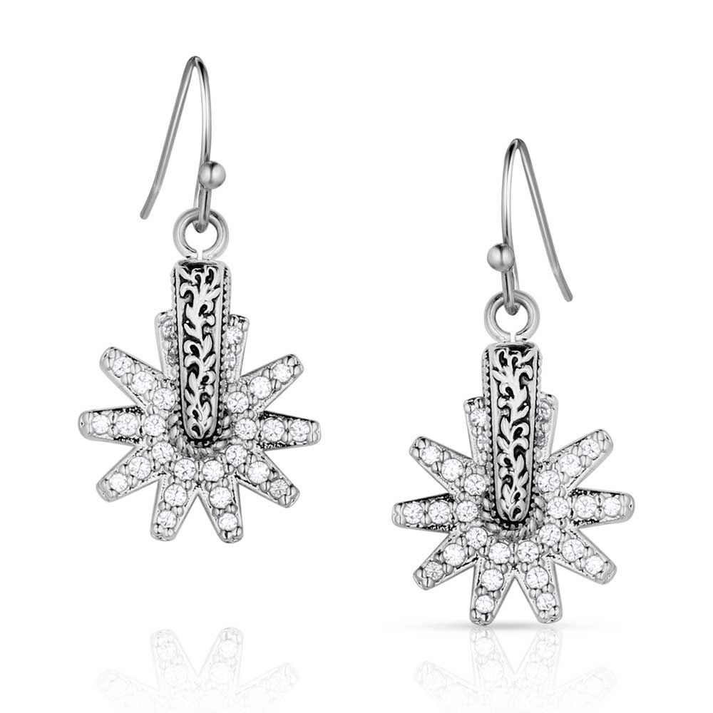 ER5823 MONTANA SILVERSMITHS SPUR OF THE MOMENT CZ EARRINGS