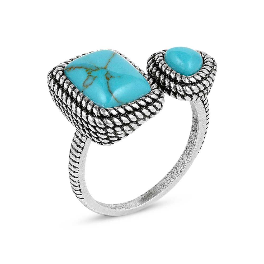RG5776 MONTANA SILVERSMITHS SPLIT DECISION TURQUOISE RING