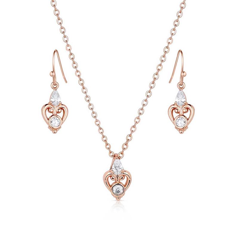 JS5779 MONTANA SILVERSMITHS ELEGANT EMBRACE CZ JEWELRY SET