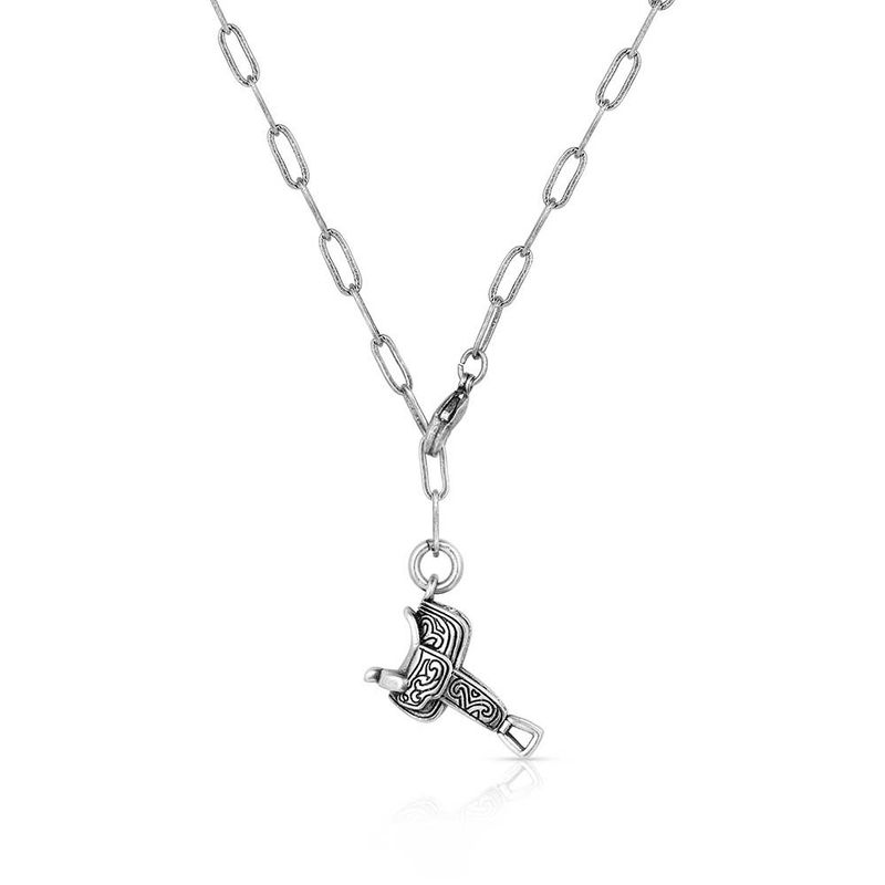 NC5783 MONTANA SILVERSMITHS BACK IN THE SADDLE NECKLACE