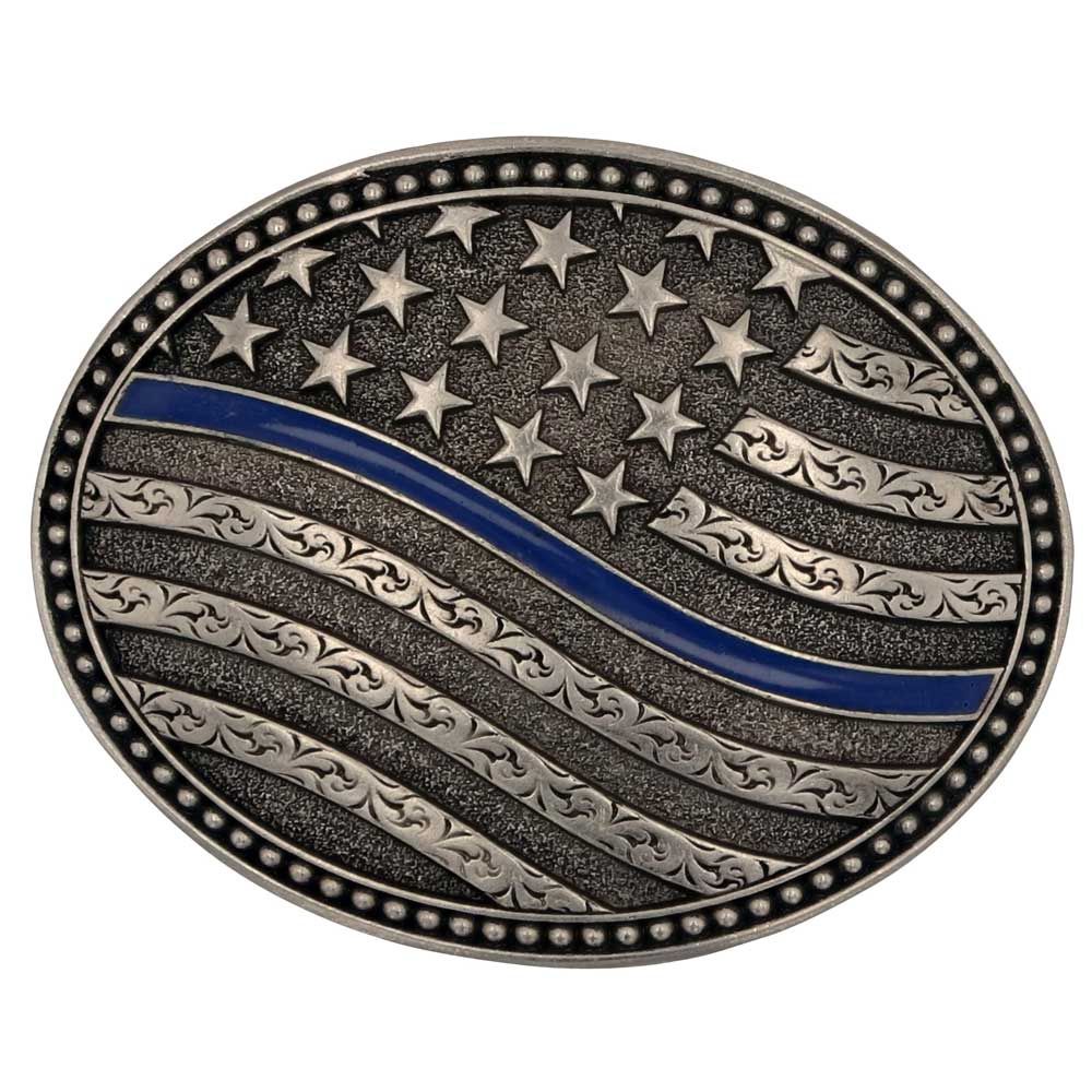 A967TBL MONTANA SILVERSMITHS &quot;IN BLUE&quot; ATTITUDE BUCKLE