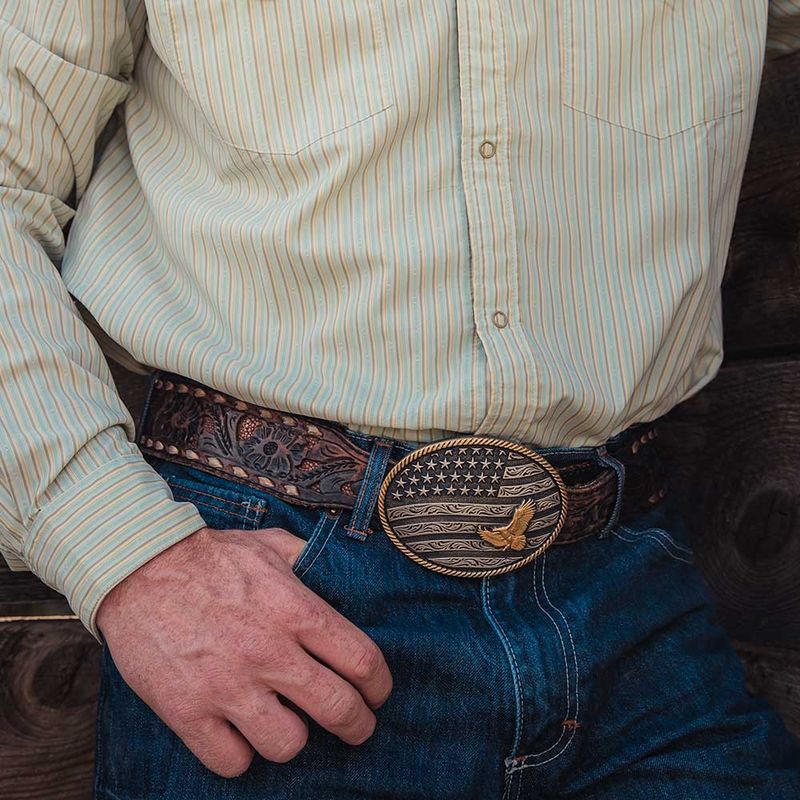 A1014P MONTANA SILVERSMITHS FREEDOM MAGESTY ATTITUDE BUCKLE