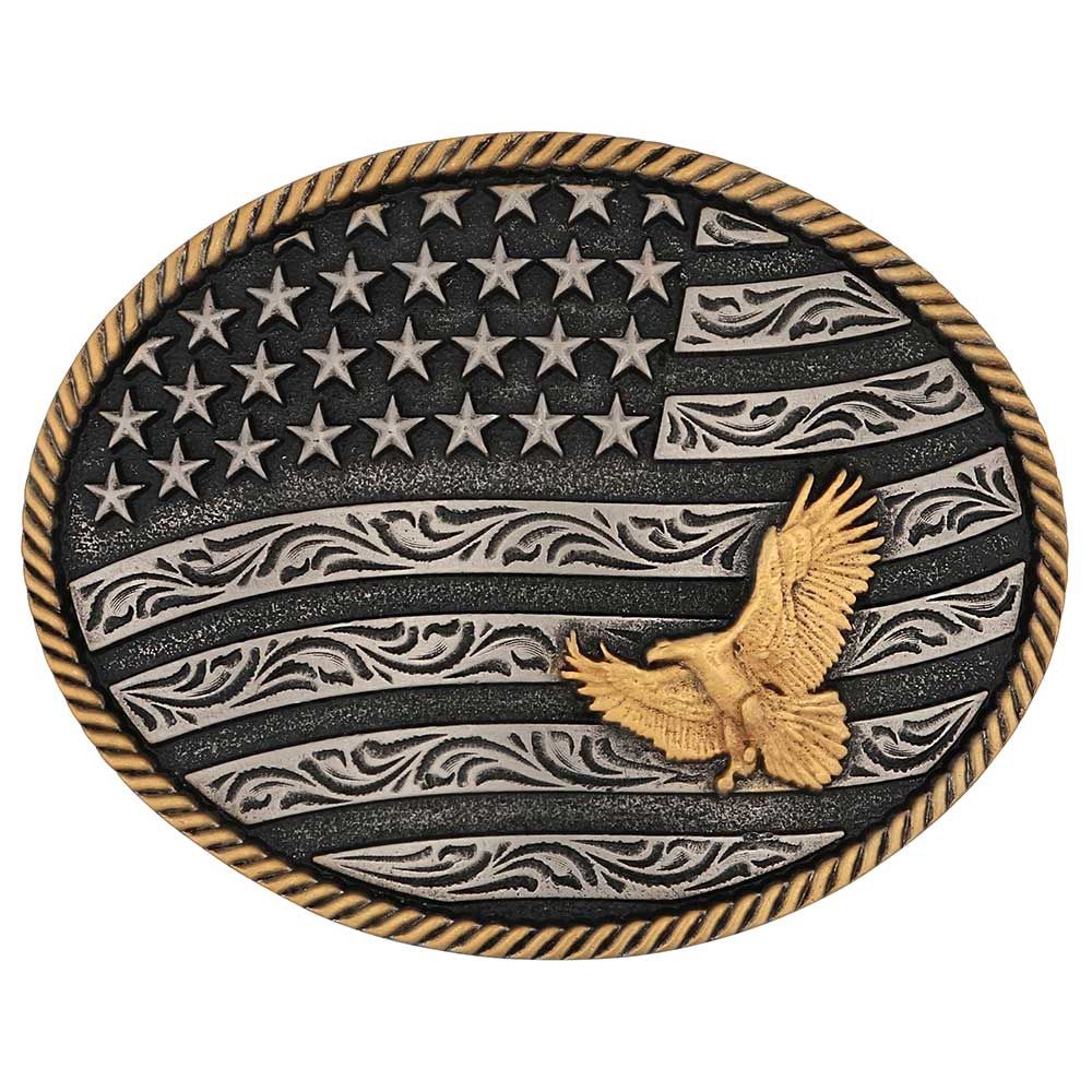 A1014P MONTANA SILVERSMITHS FREEDOM MAGESTY ATTITUDE BUCKLE