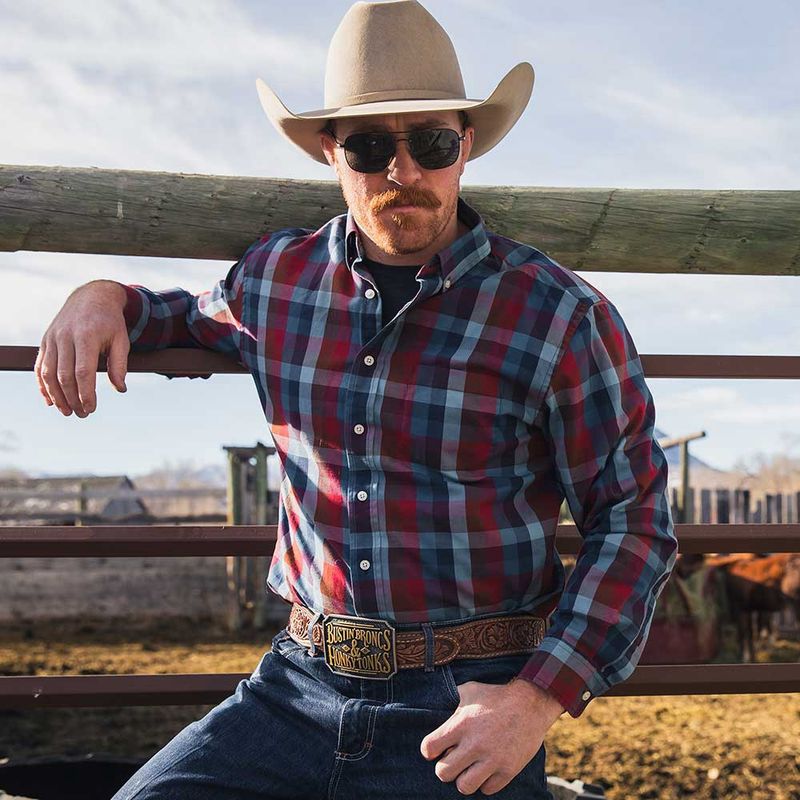 A1000DB MONTANA SILVERSMITHS BUSTIN BRONCS &amp; HONKY TONKS ATTITUDE BUCKLE