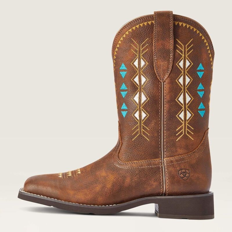 10042419 WOMEN'S ARIAT DELILAH DECO SQUARE-TOE WESTERN BOOT