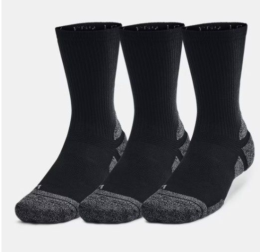 1386246-001 UNDER ARMOUR PERFORMANCE TECH PRO CREW SOCKS - 3 PACK