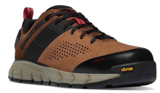12400 MEN&#39;S DANNER 3&quot; BROWN COMPOSITE TOE WORK TENNIS SHOE W/ VIBRAM OUTSOLE