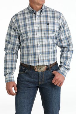 MTW1105797 MEN&#39;S CINCH MULTI PLAID LONG-SLEEVE WESTERN SHIRT