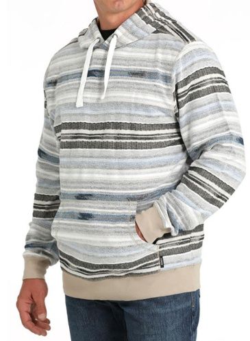 MWK1241001 MEN&#39;S CINCH STRIPED PULLOVER HOODIE