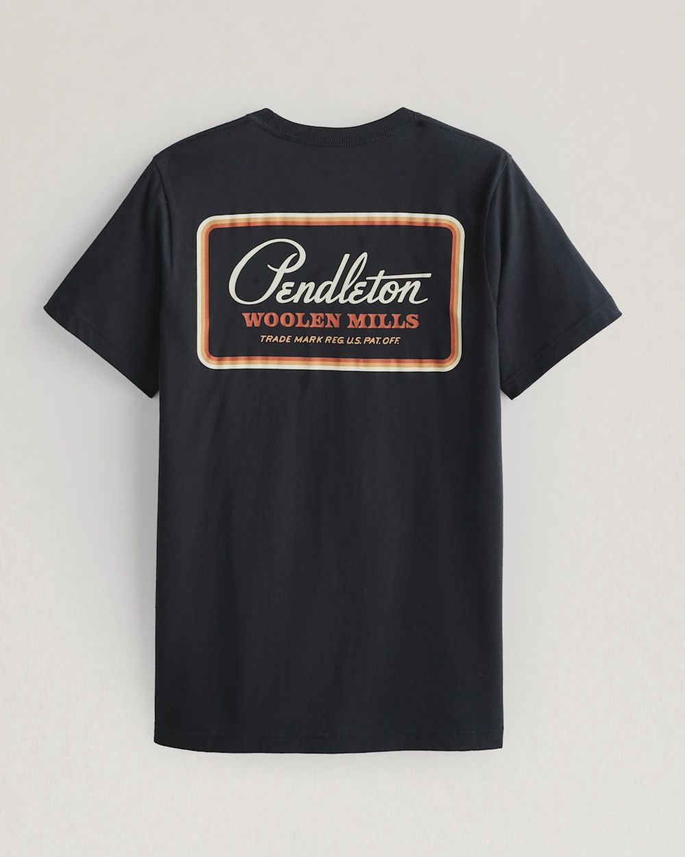 RG1182 UNISEX PENDLETON VINTAGE BLACK RETRO LOGO GRAPHIC TEE