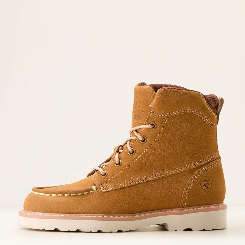 10053778 YOUTH ARIAT REBAR LIFT WHEAT SUEDE LACER