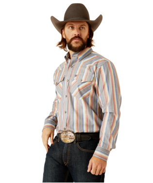 10052345 MEN&#39;S ARIAT PRO SERIES &quot;SYLAS&quot; OLIVE CLASSIC FIT LONG-SLEEVE SNAP WESTERN SHIRT