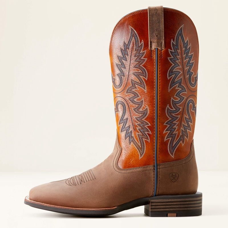 10053740 MEN'S ARIAT 13" HUDSON MARIGOLD / LIGHT TAN WIDE SQUARE TOE BOOT