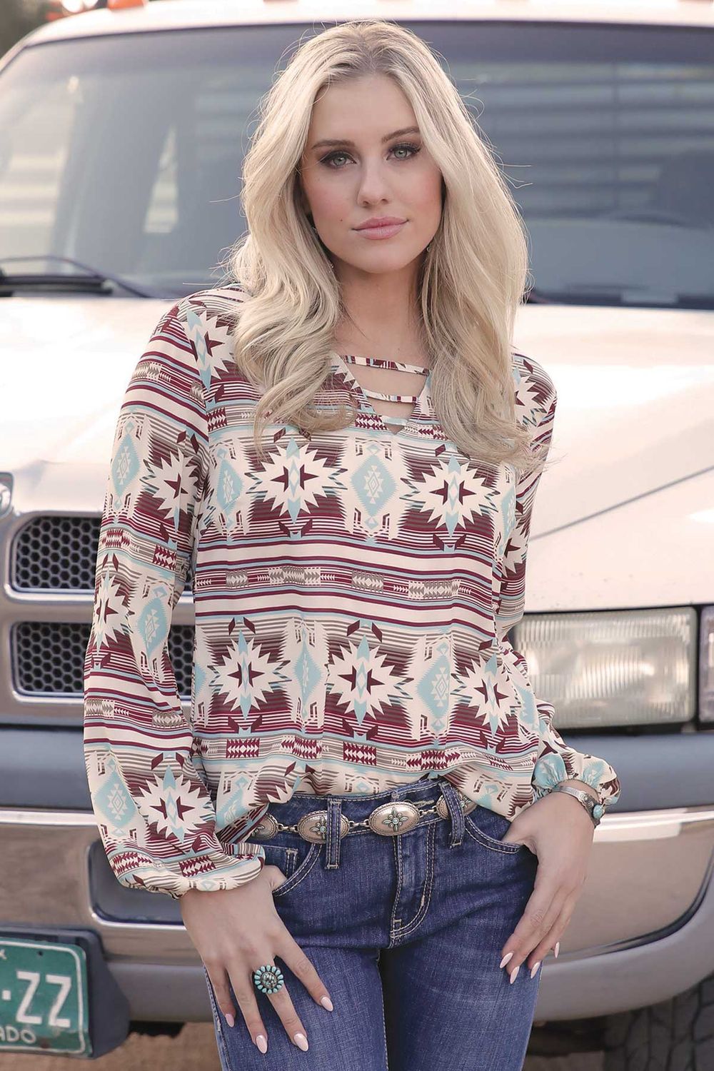CTW7301005 WOMEN&#39;S CRUEL GIRL LONG-SLEEVE BLOUSE