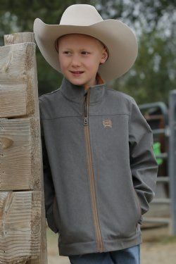 MWJ5070006 BOY&#39;S CINCH GRAY BONDED JACKET