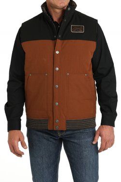 MWV1910001 MEN&#39;S CINCH BROWN REVERSIBLE VEST