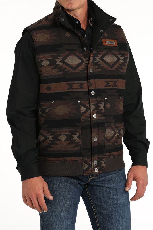 MWV1910001 MEN'S CINCH BROWN REVERSIBLE VEST