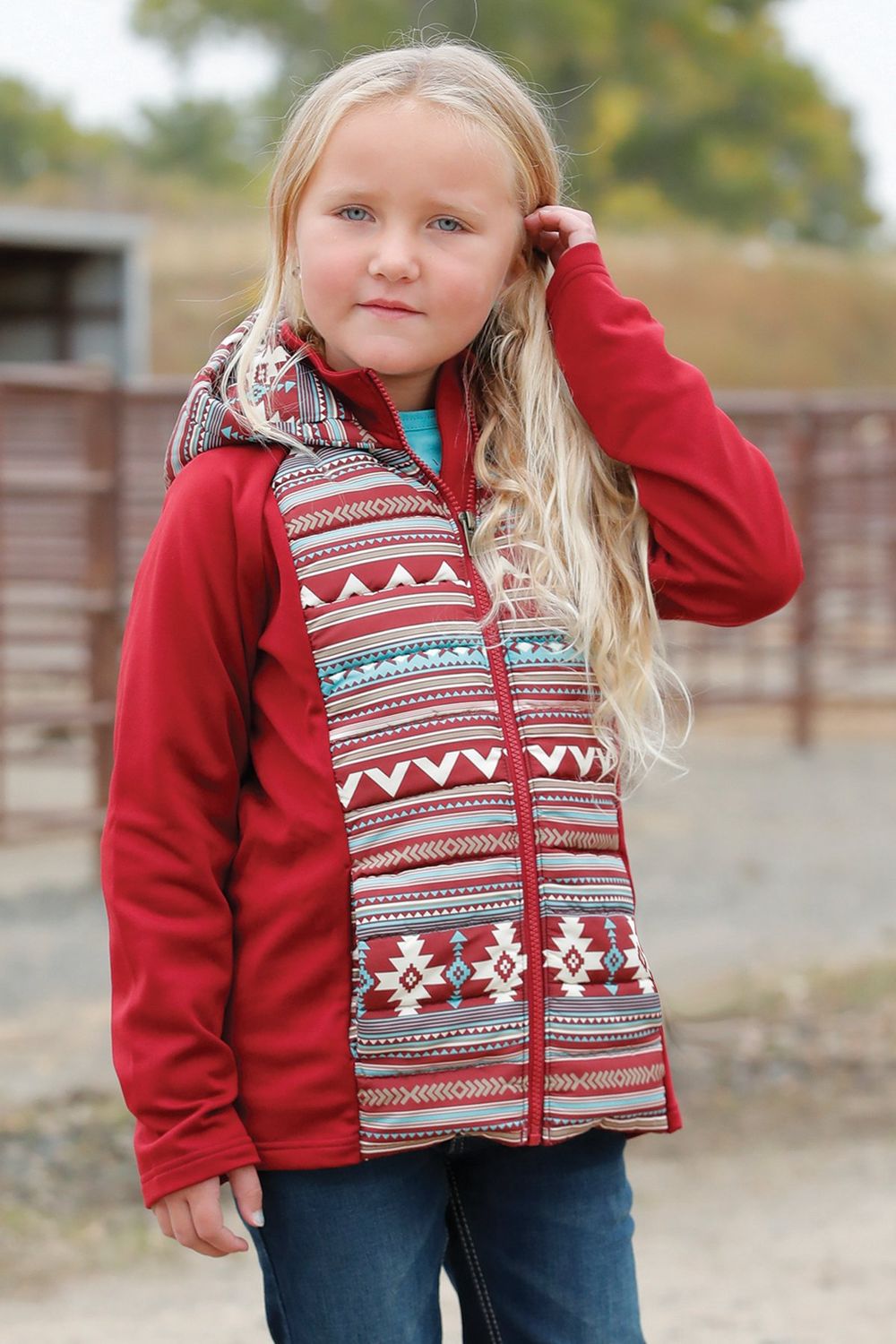 CWJ8930001 GIRL&#39;S CRUEL GIRL HYBRID JACKET